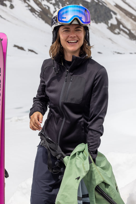 Annie Damen Midlayer Waffel Fleece Jacke