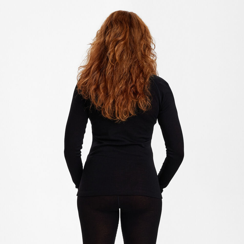 Lady Quinn Damen Merino-Unterhemd mit ½-Reißverschluss