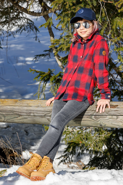 Wega Kinder Fleece Hemd-Jacke