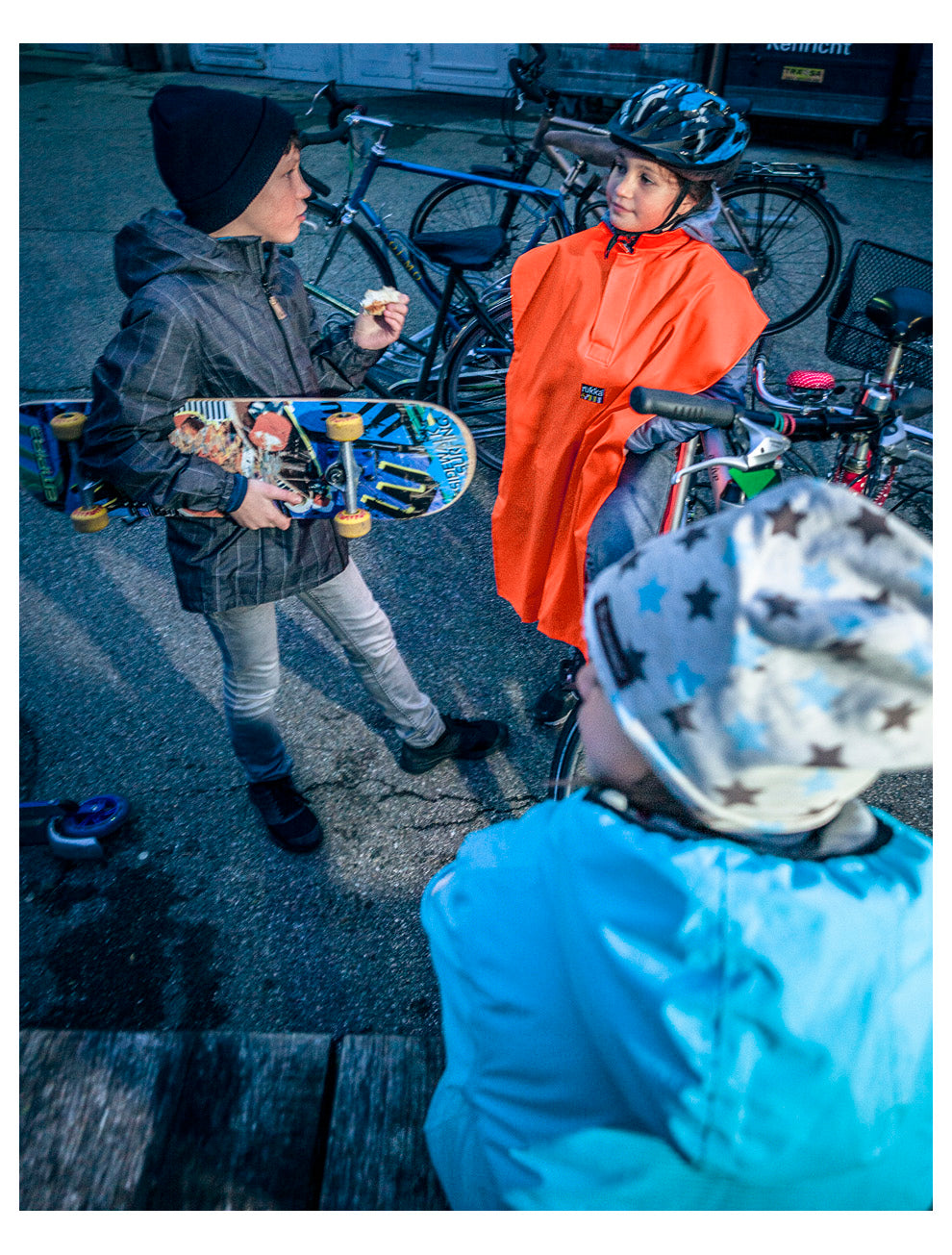 Radfahrer Regenponcho Kinder