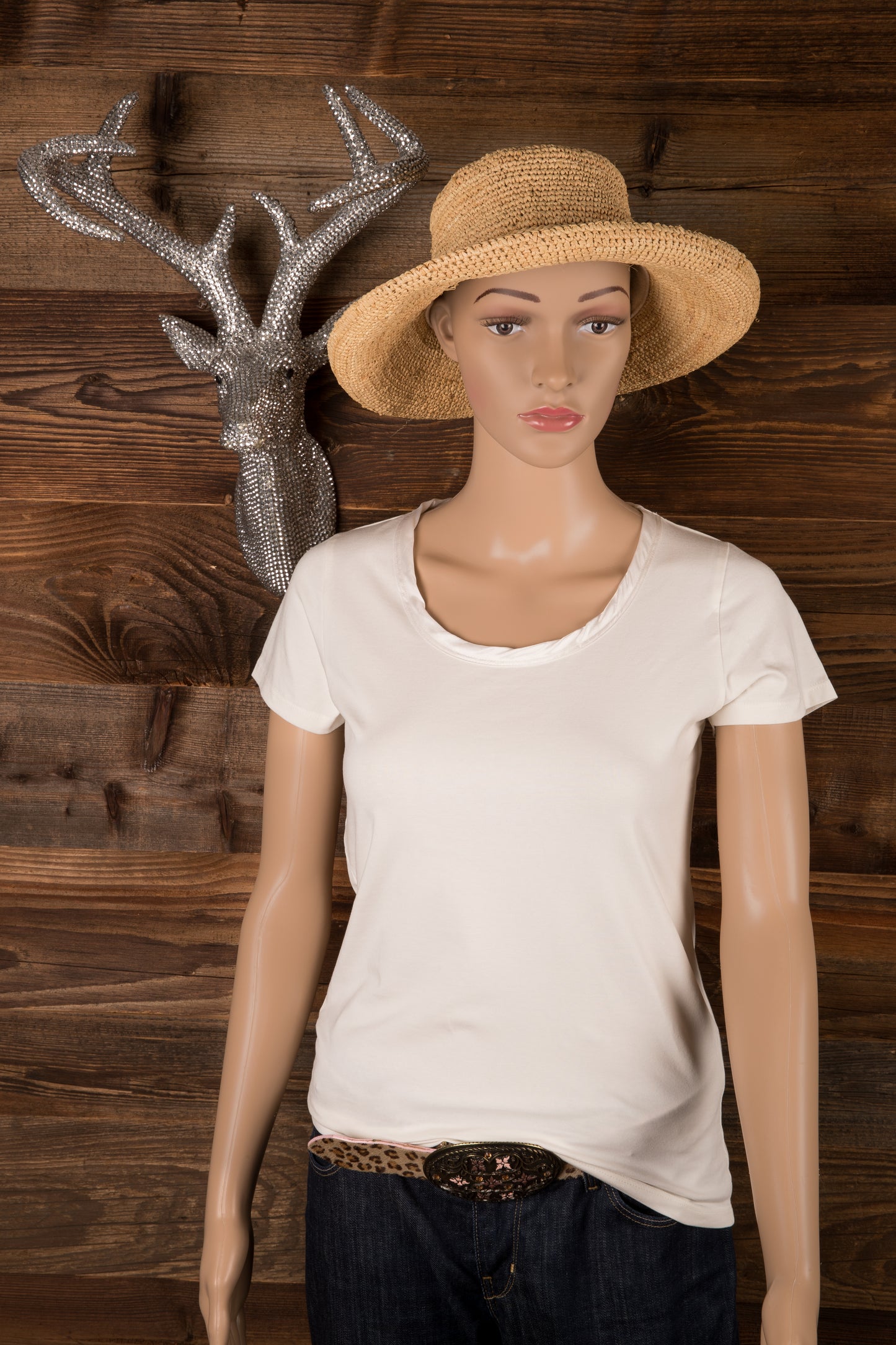 Business Shirt mit Seiden Applikation - Farbe cloud dance