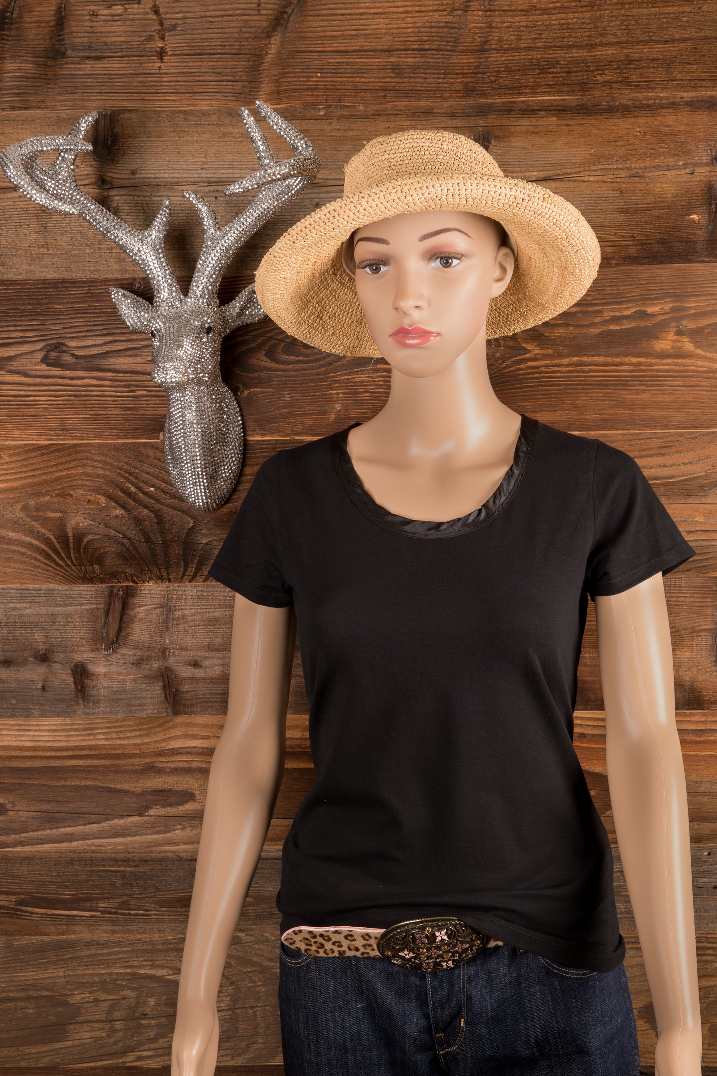 Business Shirt mit Seiden Applikation - Farbe black