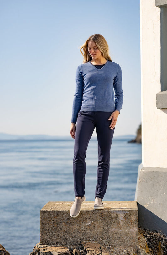 Everett V-neck Strickpullover Damen