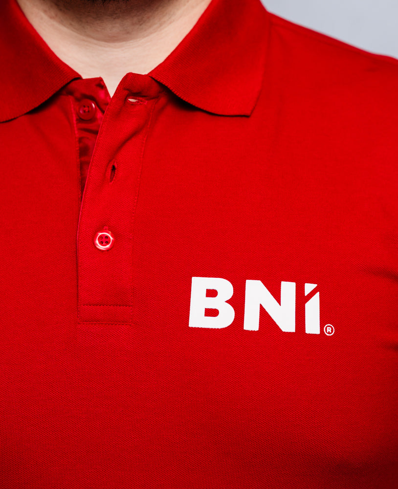 "Jet" Herren Business 3 Button Polo Shirt S/S mit High Density BNI Print