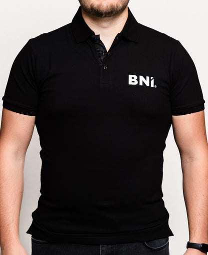 "Jet" Herren Business 3 Button Polo Shirt S/S mit High Density BNI Print