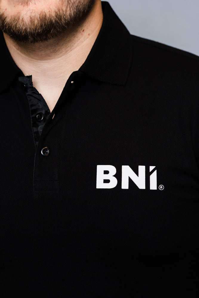 "Jet" Herren Business 3 Button Polo Shirt S/S mit High Density BNI Print