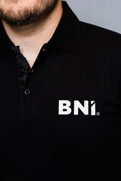 "Jet" Herren Business 3 Button Polo Shirt S/S mit High Density BNI Print