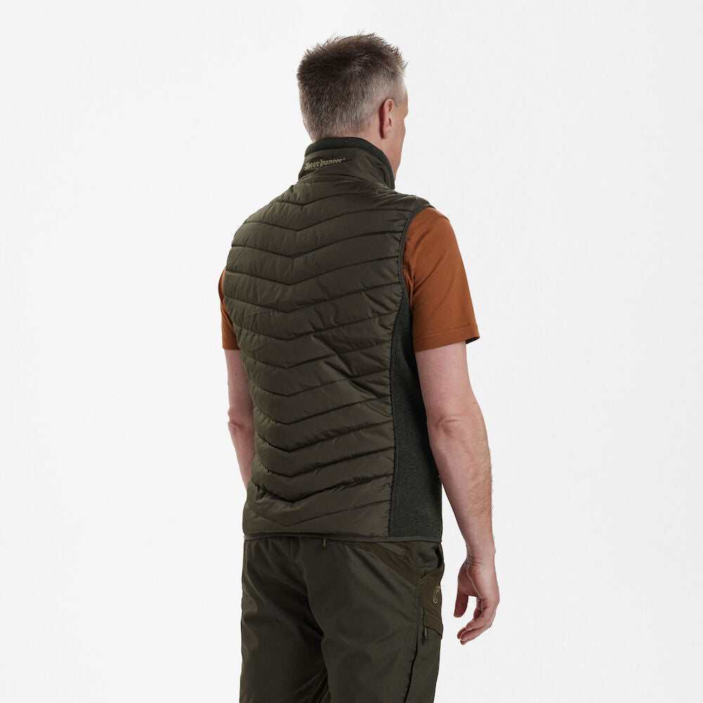 Gilet da uomo imbottito Moor con lavorazione a maglia