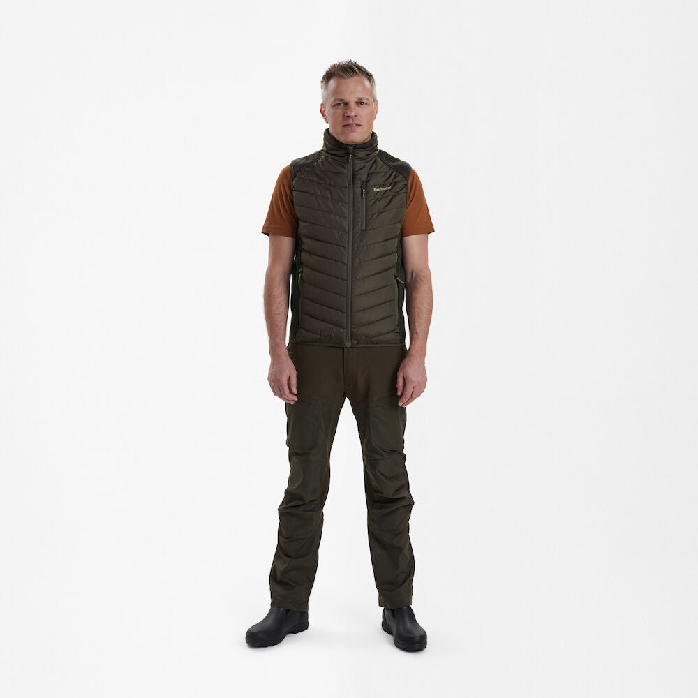 Gilet da uomo imbottito Moor con lavorazione a maglia