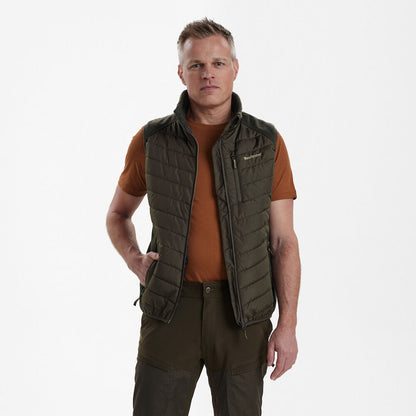 Gilet da uomo imbottito Moor con lavorazione a maglia
