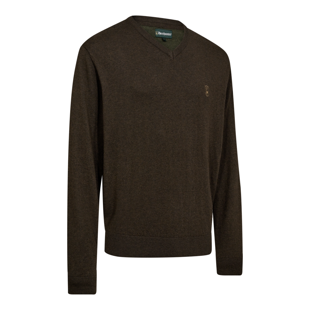Harrington Strickpullover mit V-Ausschnitt Herren