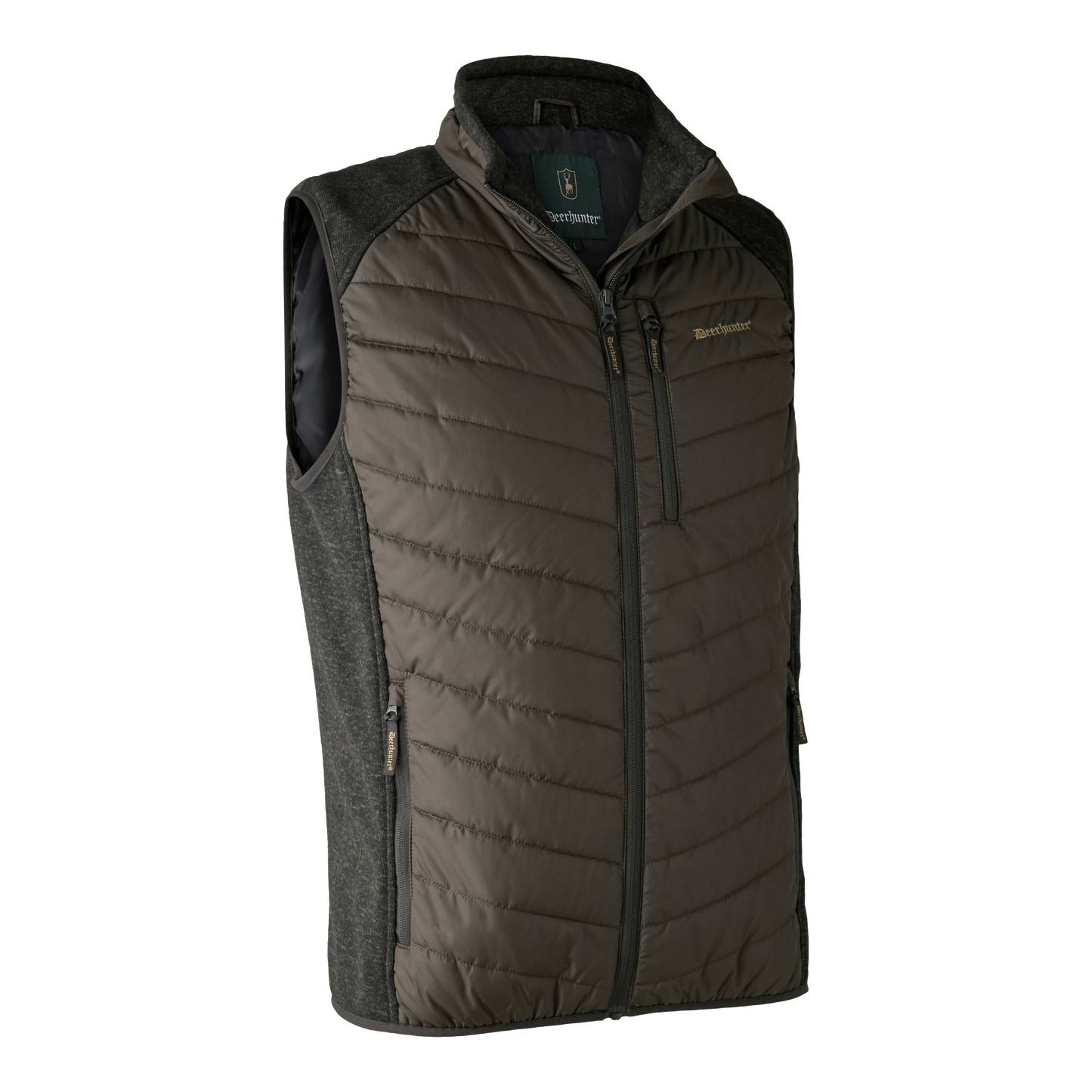 Gilet da uomo imbottito Moor con lavorazione a maglia