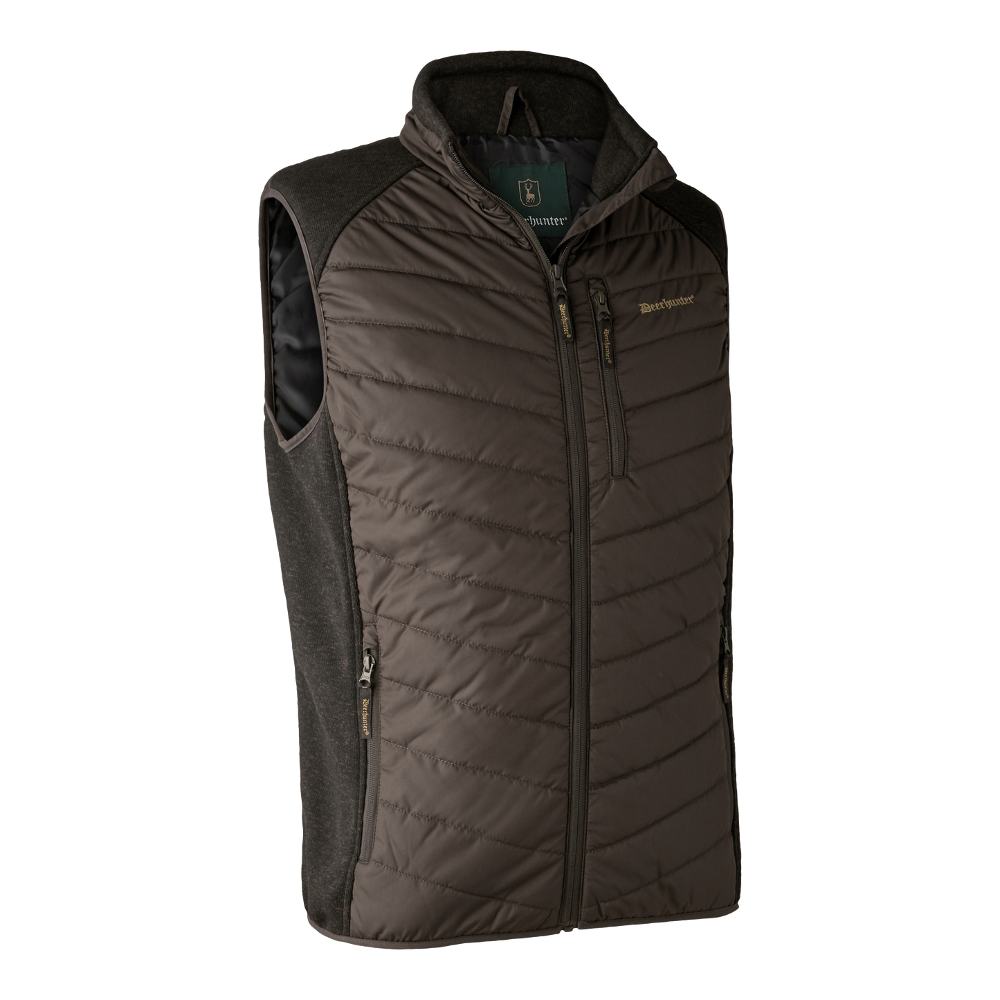 Gilet da uomo imbottito Moor con lavorazione a maglia