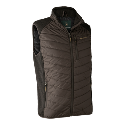 Gilet da uomo imbottito Moor con lavorazione a maglia