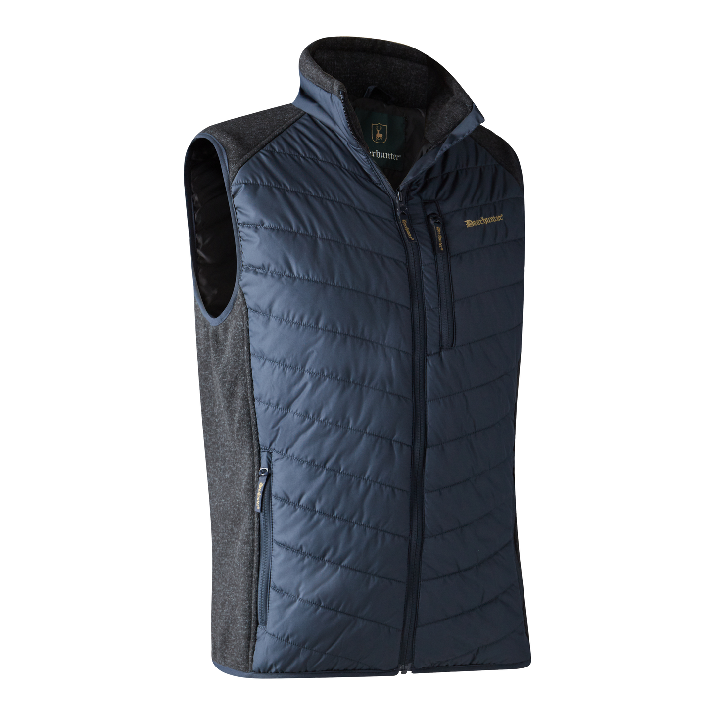 Gilet da uomo imbottito Moor con lavorazione a maglia